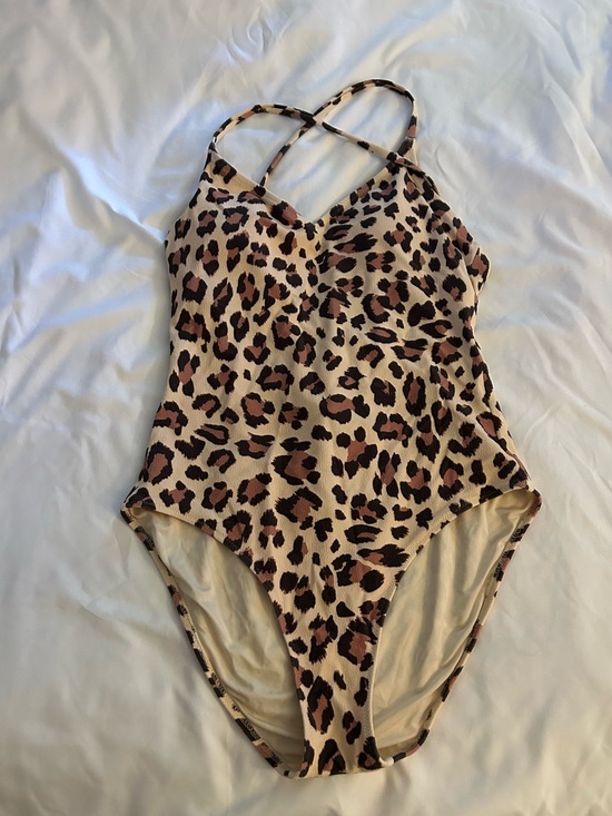 aerie Other - aerie Leopard-Print One-Piece Swimsuit in Cream and Brown. Leopard print